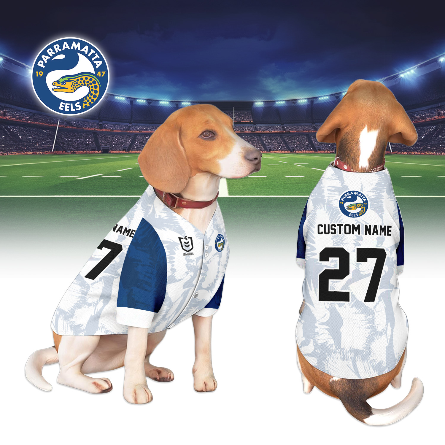 Auspiritmerch Parramatta Eels Personalized Pet Baseball Jersey Gift For Fans