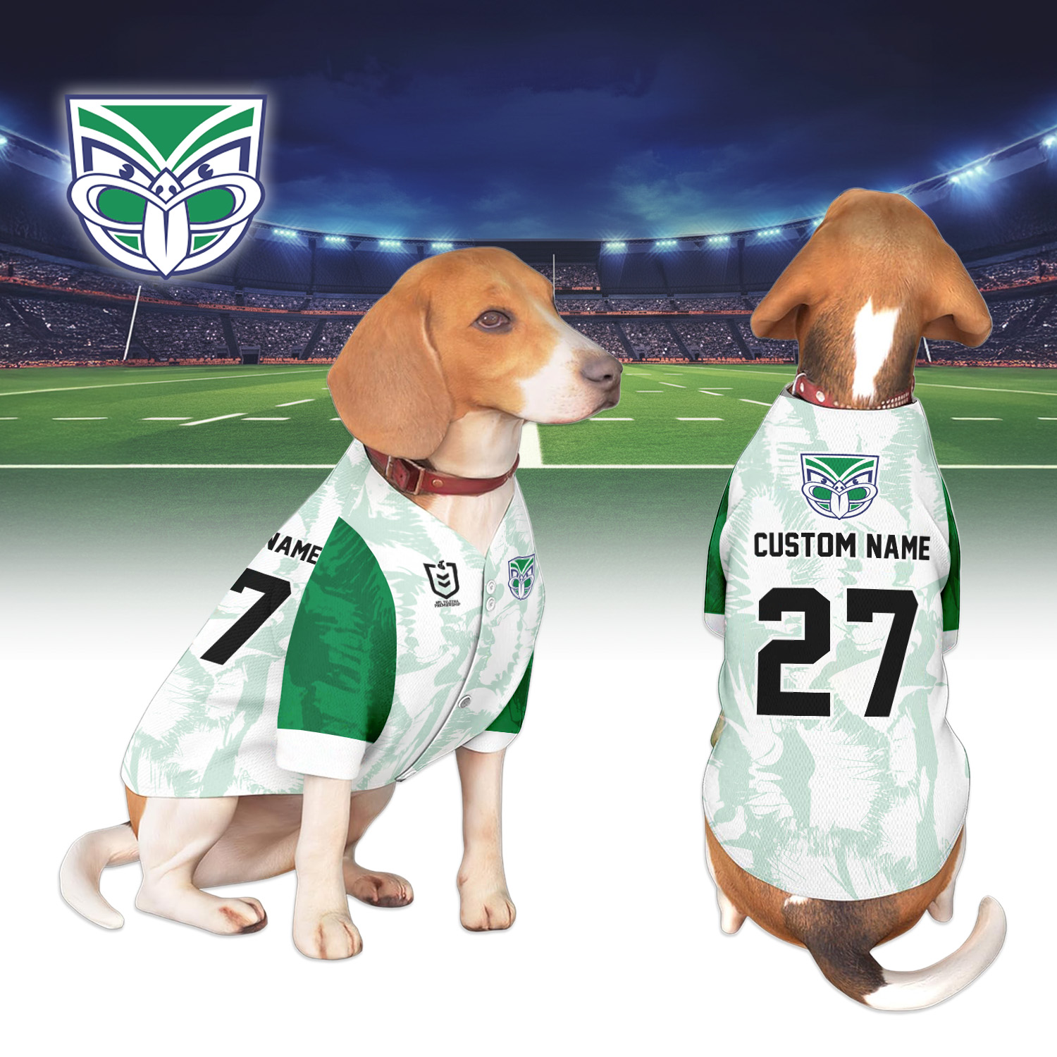 Auspiritmerch New Zealand Warriors Personalized Pet Baseball Jersey Gift For Fans