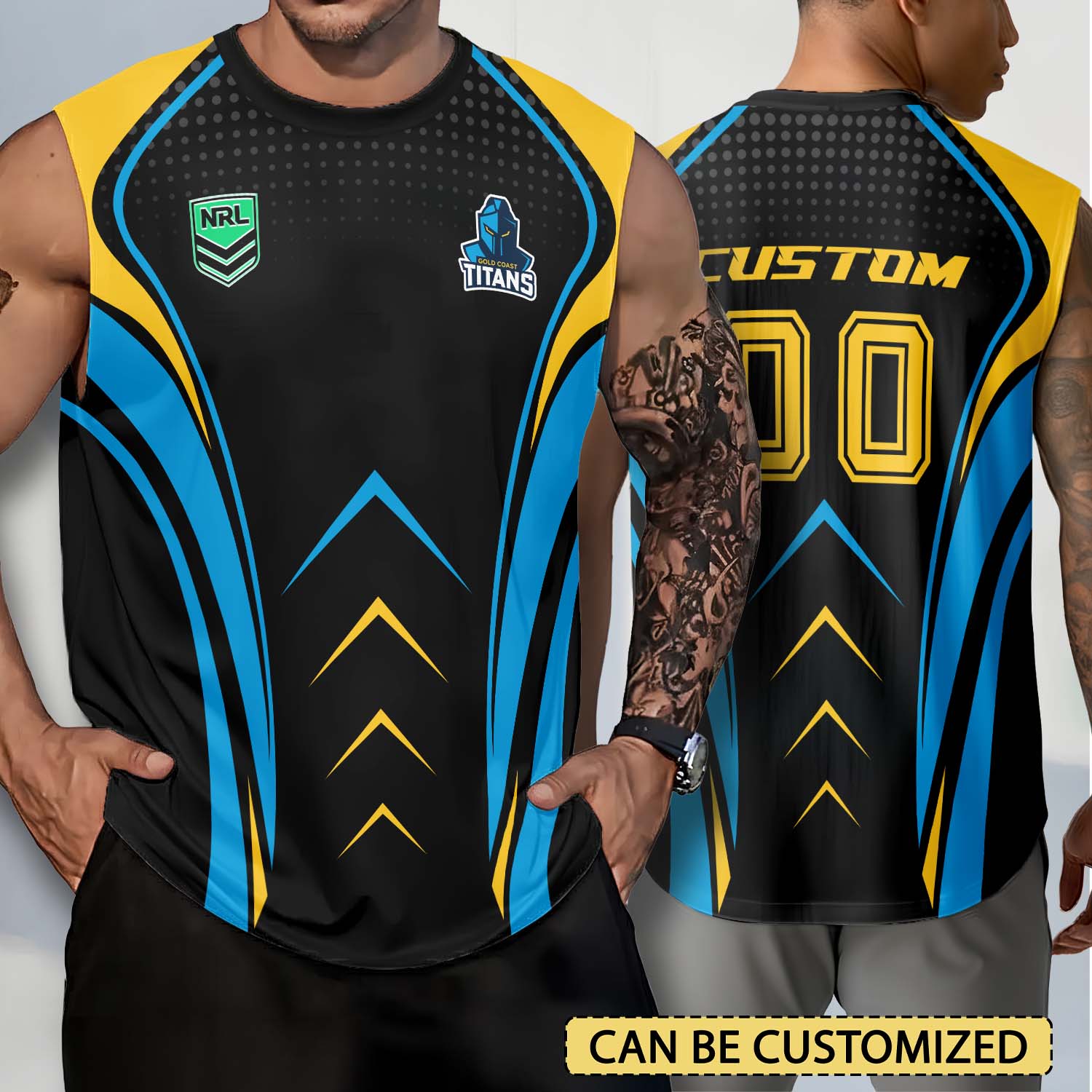 Auspiritmerch Gold Coast Titans Personalized Tank Top Gift For Fans