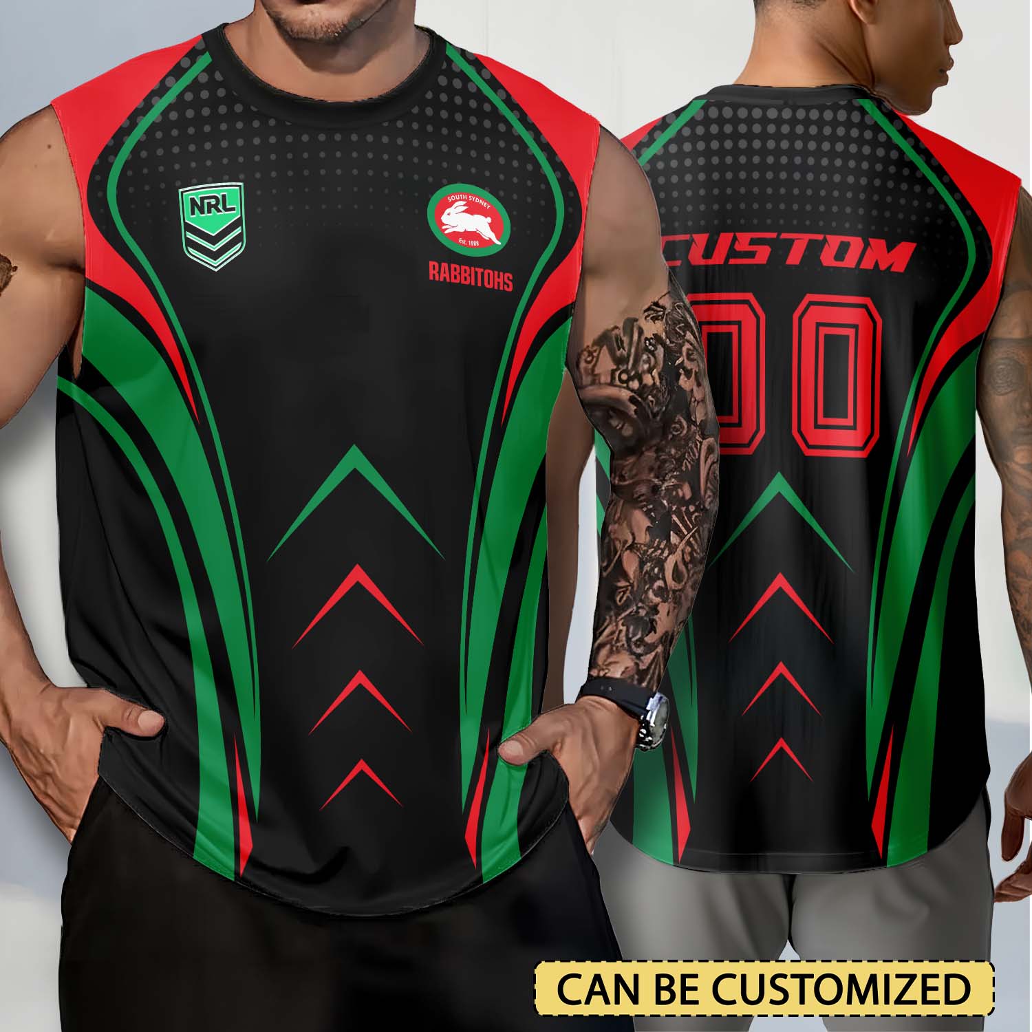 Auspiritmerch South Sydney Rabbitohs Personalized Tank Top Gift For Fans