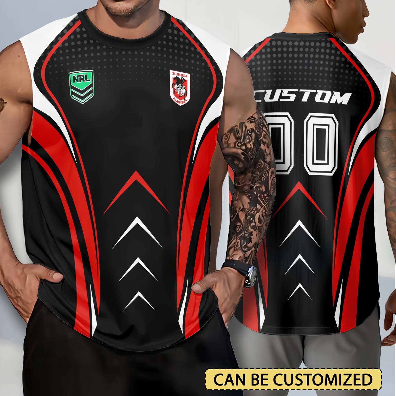 Auspiritmerch St. George Illawarra Dragons Personalized Tank Top Gift For Fans