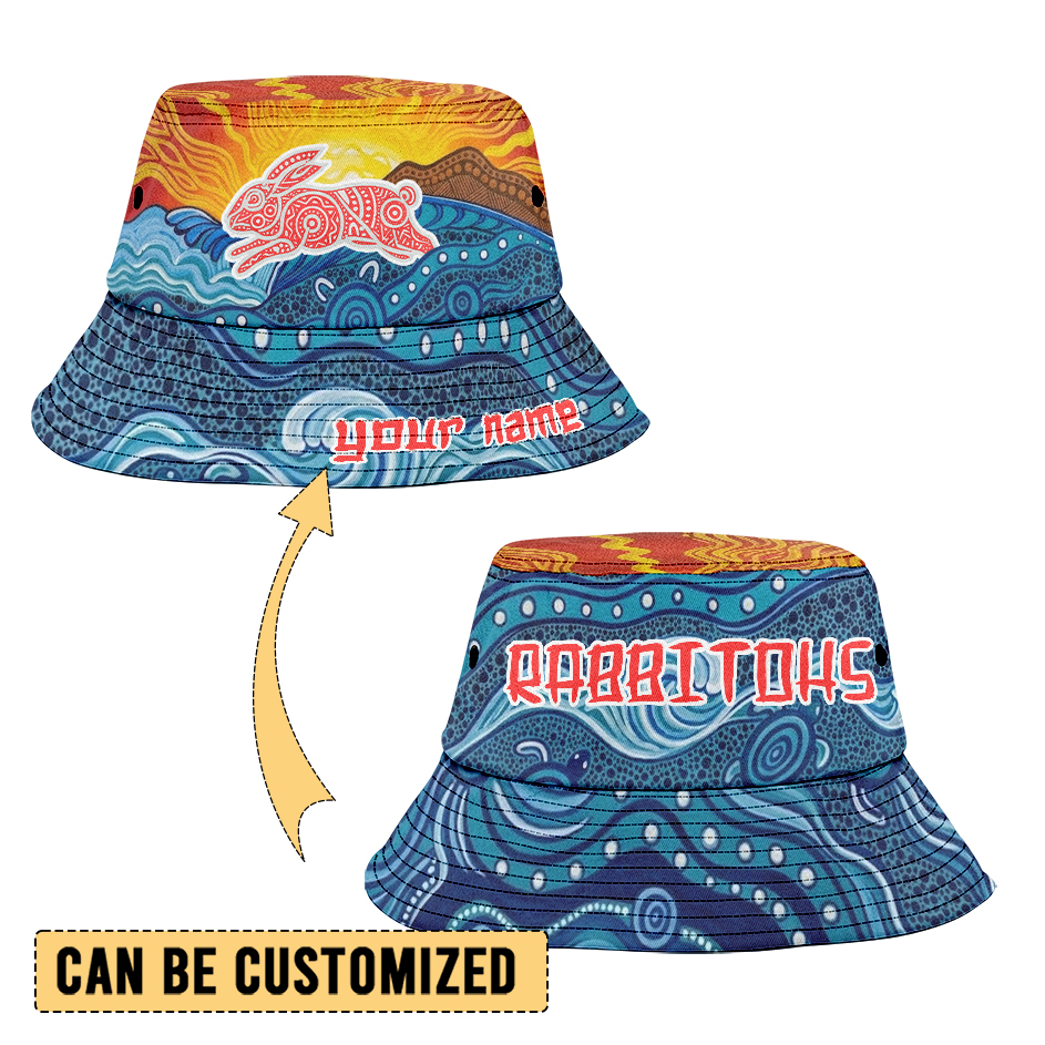 Auspiritmerch South Sydney Rabbitohs Personalized Bucket Hat Gift For Fans