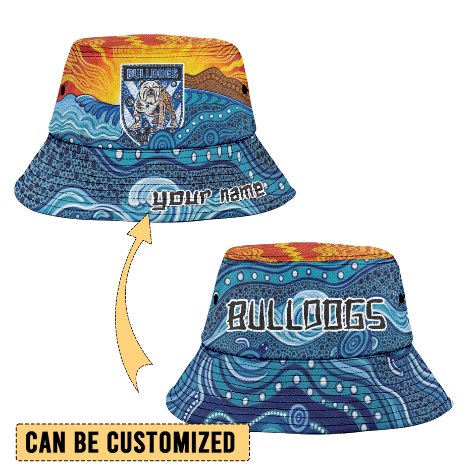 Auspiritmerch Canterbury-Bankstown Bulldogs Personalized Bucket Hat Gift For Fans