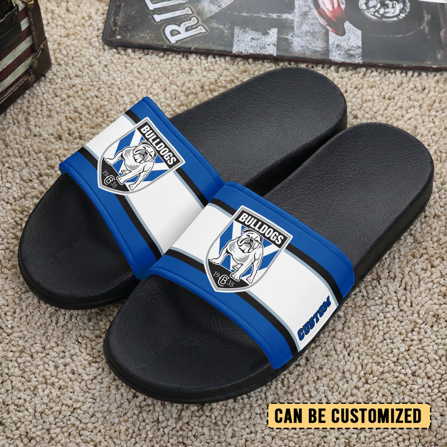 Auspiritmerch Canterbury-Bankstown Bulldogs Personalized Sports Slippers Gift For Fans