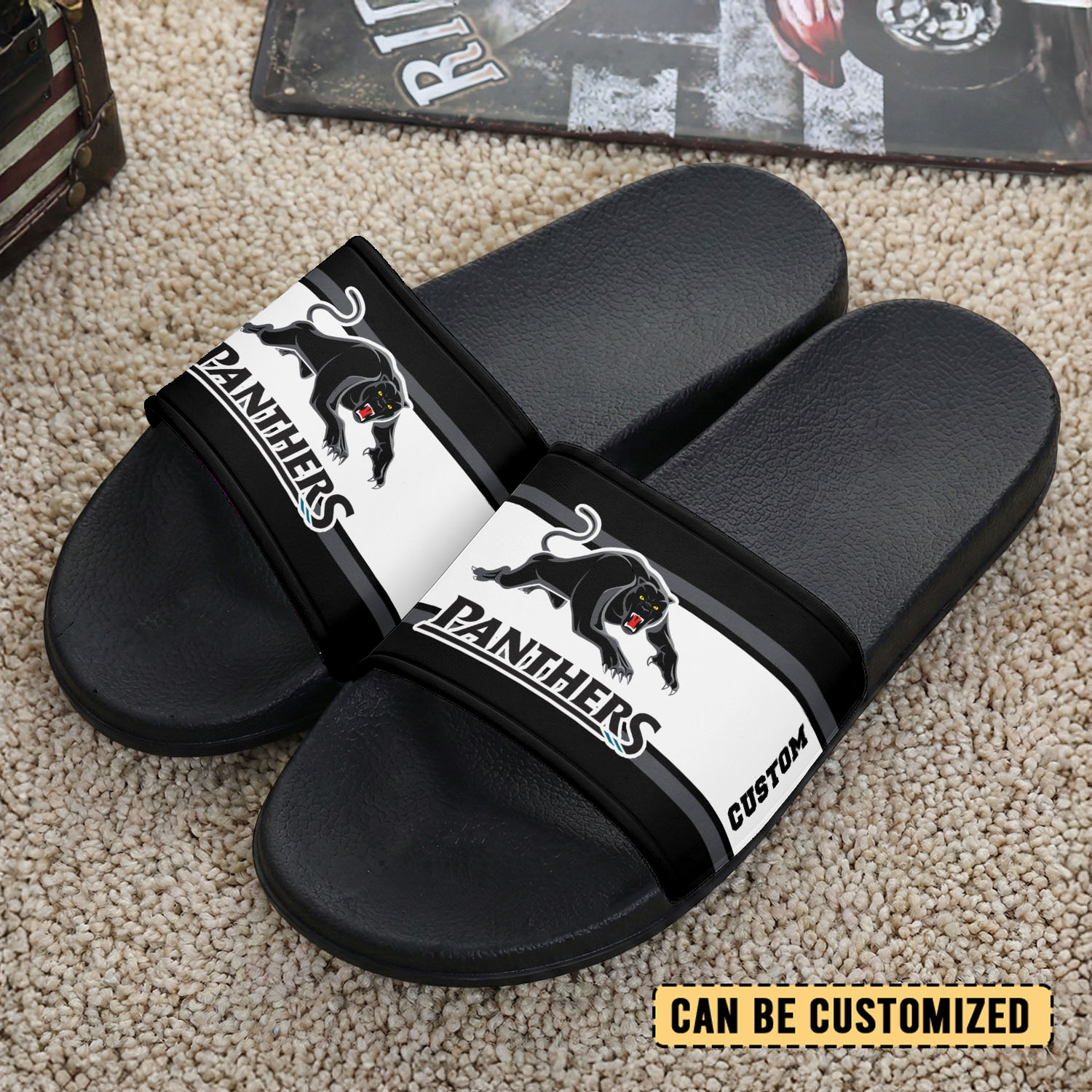 Auspiritmerch Penrith Panthers Personalized Sports Slippers Gift For Fans