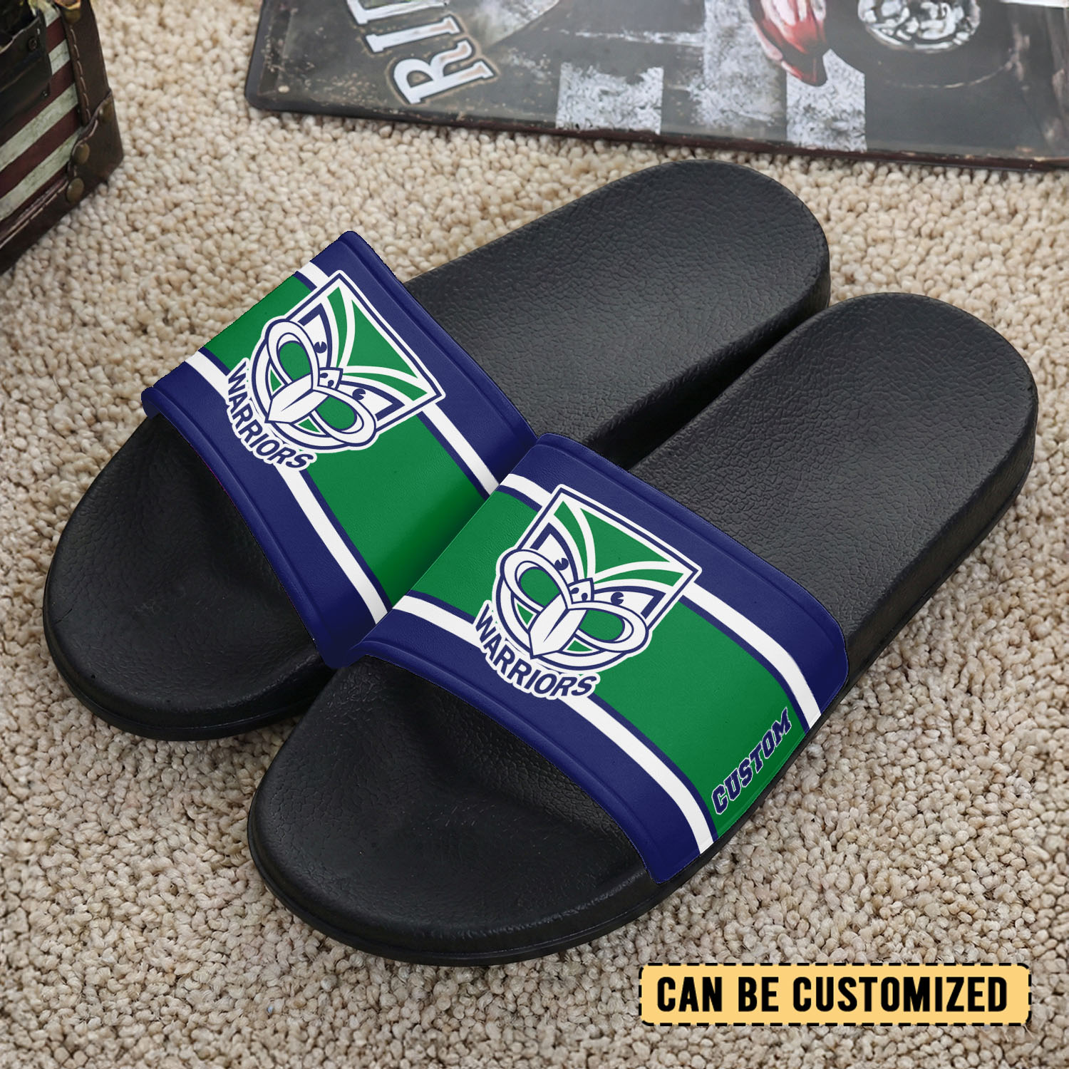 Auspiritmerch New Zealand Warriors Personalized Sports Slippers Gift For Fans