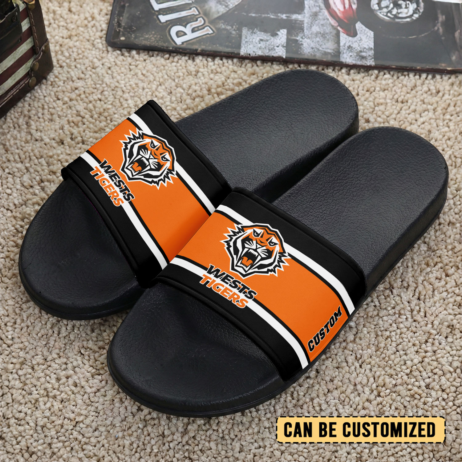 Auspiritmerch Wests Tigers Personalized Sports Slippers Gift For Fans