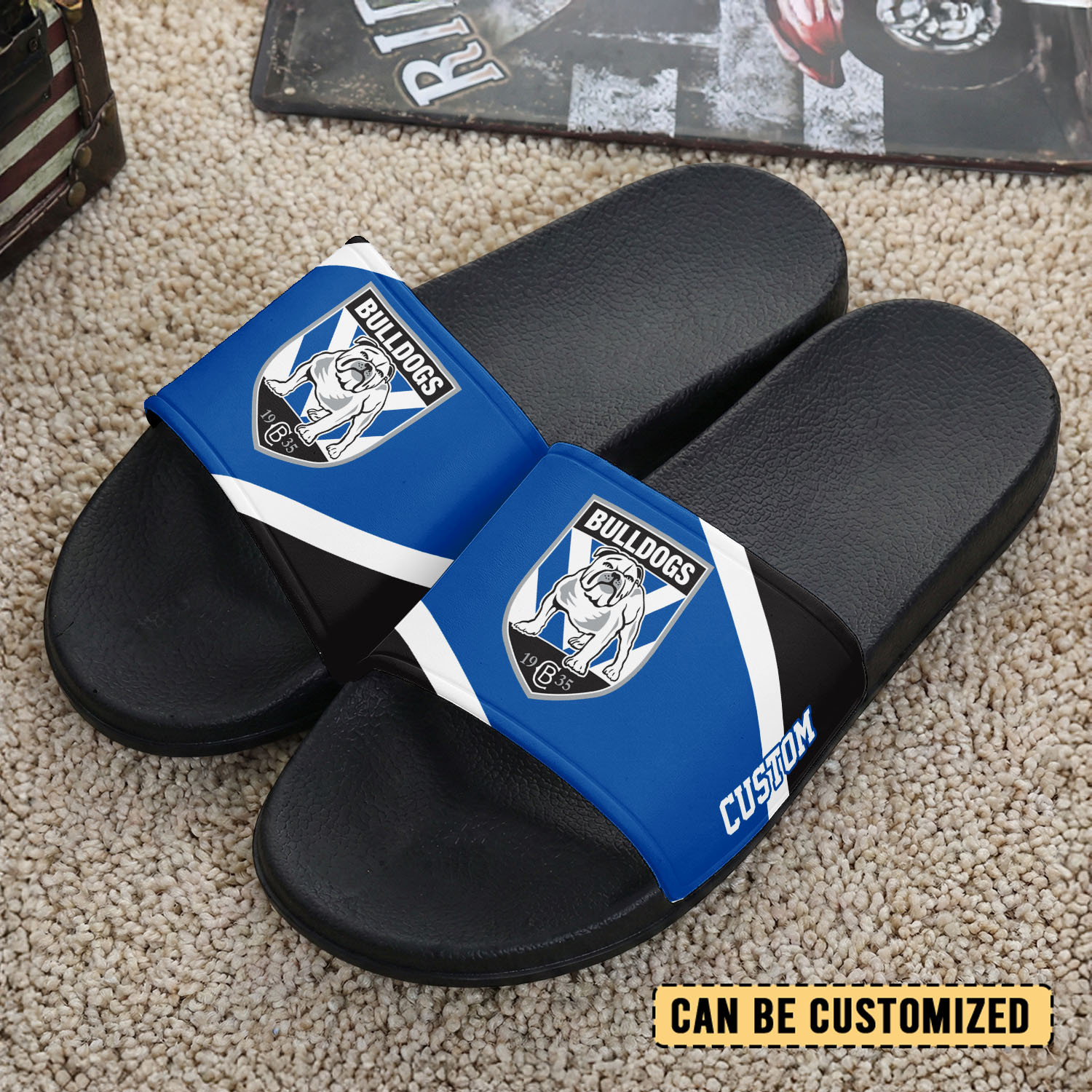 Auspiritmerch Canterbury-Bankstown Bulldogs Personalized Sports Slippers Gift For Fans