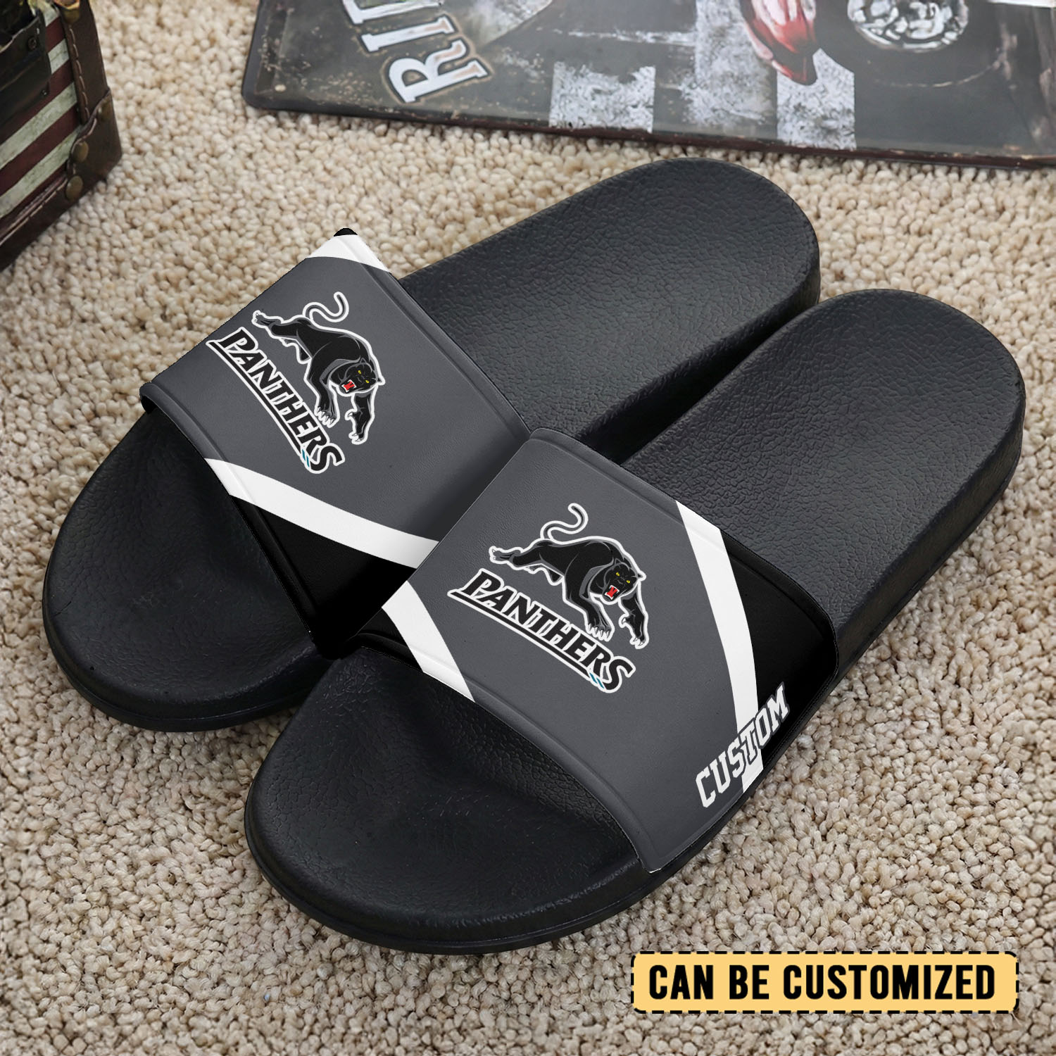 Auspiritmerch Penrith Panthers Personalized Sports Slippers Gift For Fans