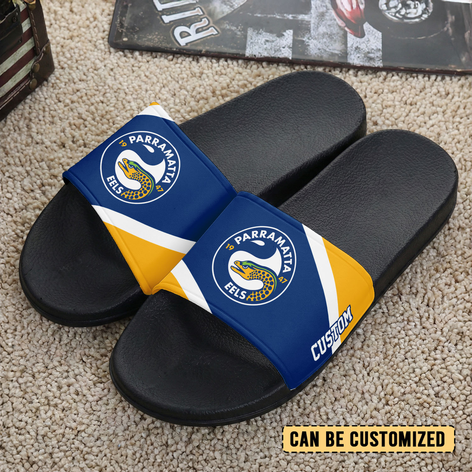 Auspiritmerch Parramatta Eels Personalized Sports Slippers Gift For Fans