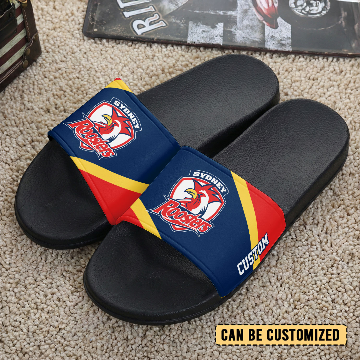 Auspiritmerch Sydney Roosters Personalized Sports Slippers Gift For Fans
