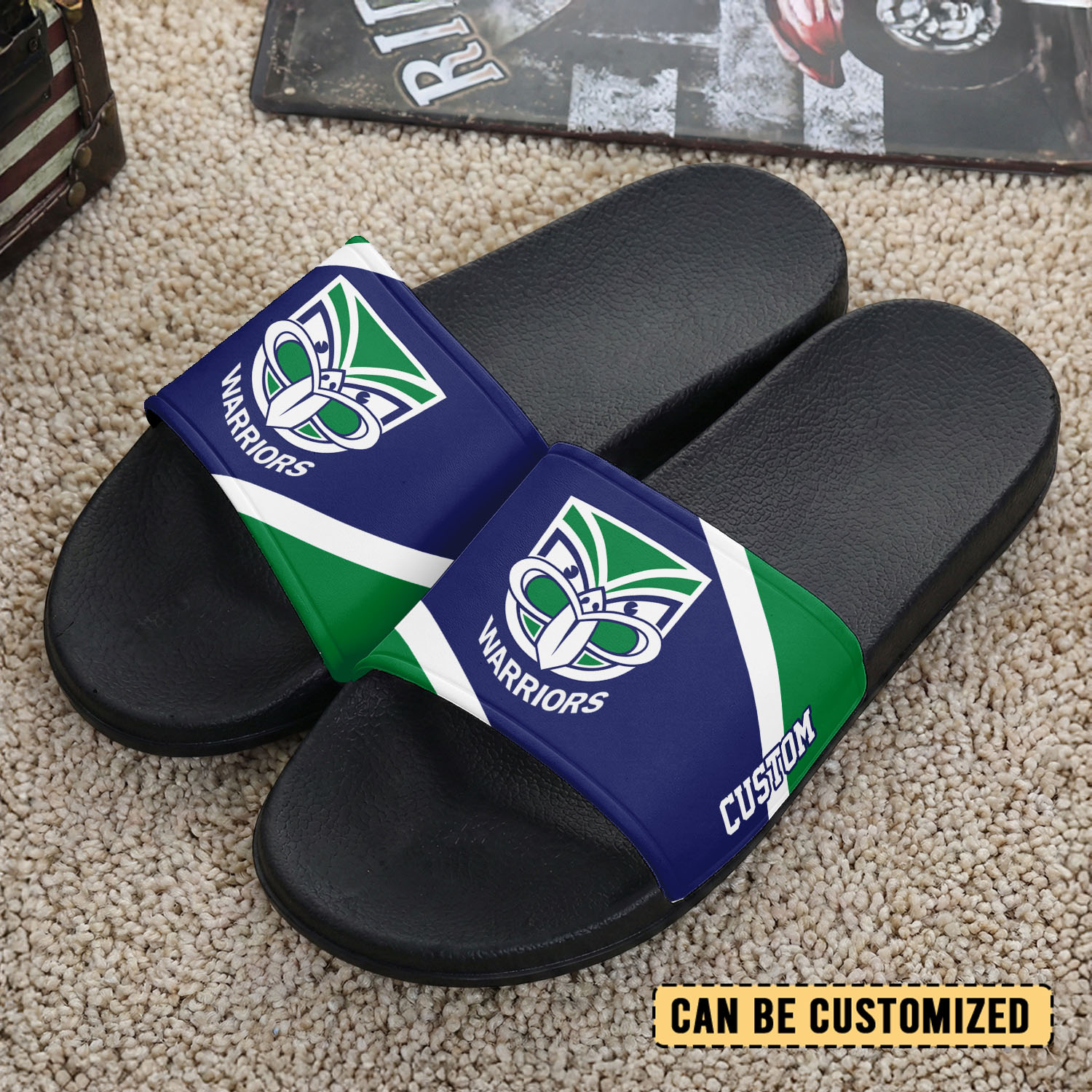 Auspiritmerch New Zealand Warriors Personalized Sports Slippers Gift For Fans