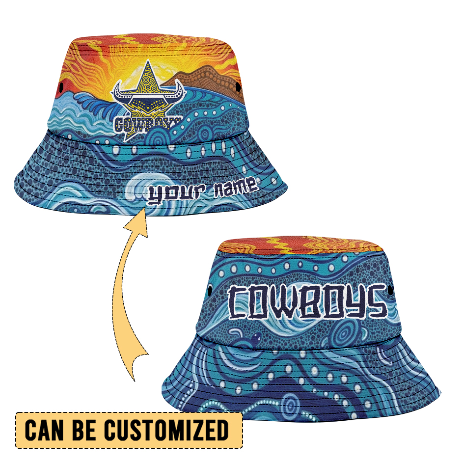 Auspiritmerch North Queensland Cowboys Personalized Bucket Hat Gift For Fans