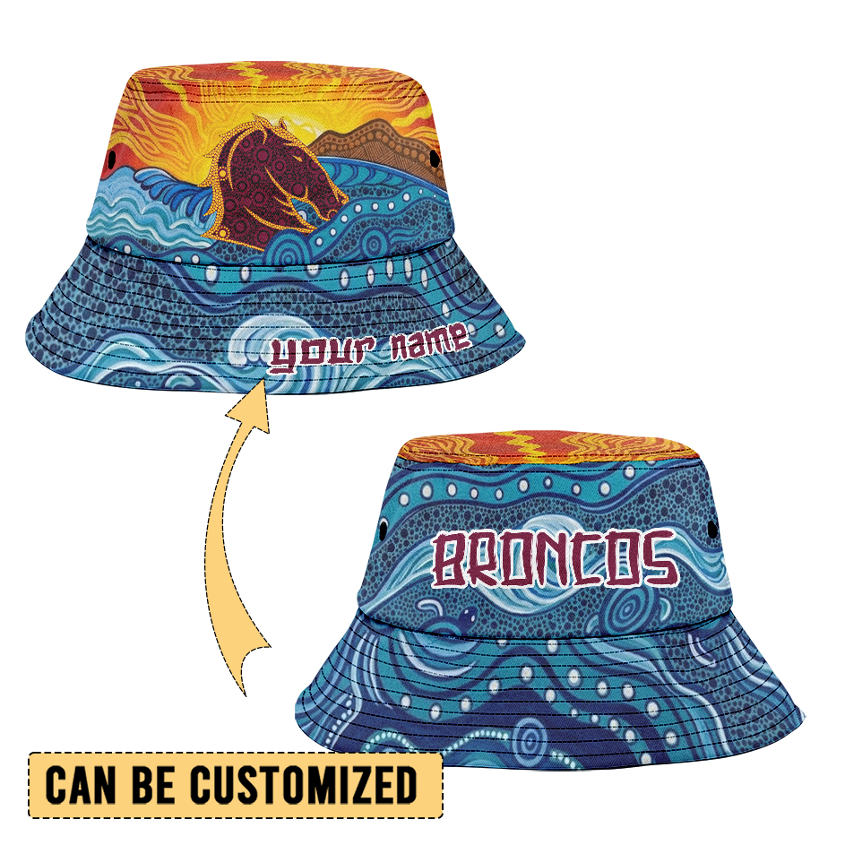 Auspiritmerch Brisbane Broncos Personalized Bucket Hat Gift For Fans