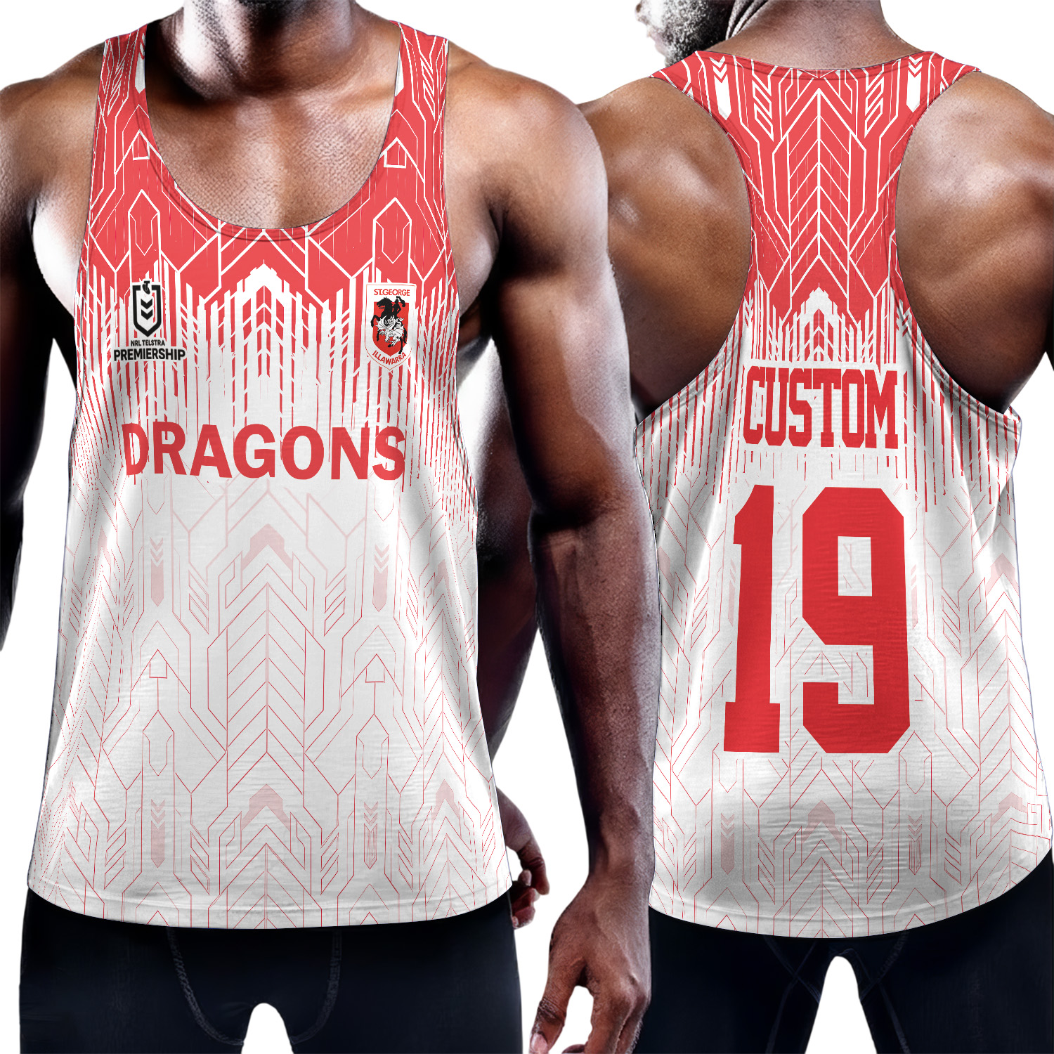 Auspiritmerch St. George Illawarra Dragons Personalized Unisex Tank Top Gift For Fans