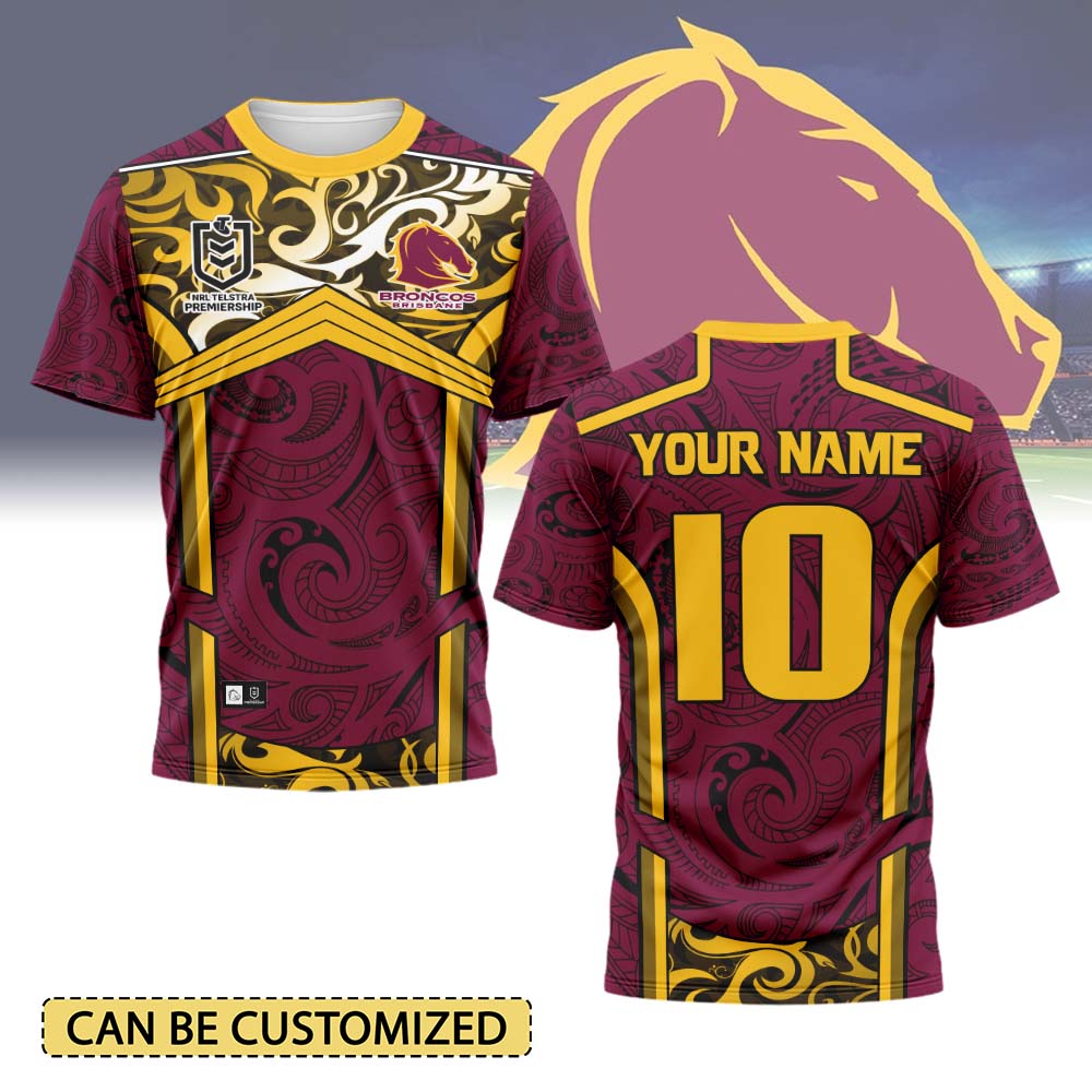 Auspiritmerch Brisbane Broncos Personalized T Shirt Gift For Fans