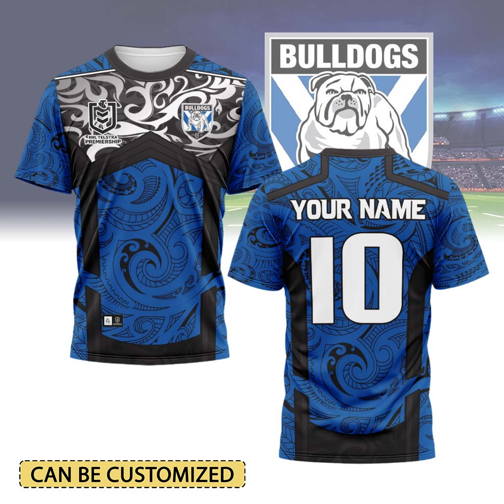 Auspiritmerch Canterbury-Bankstown Bulldogs Personalized T Shirt Gift For Fans