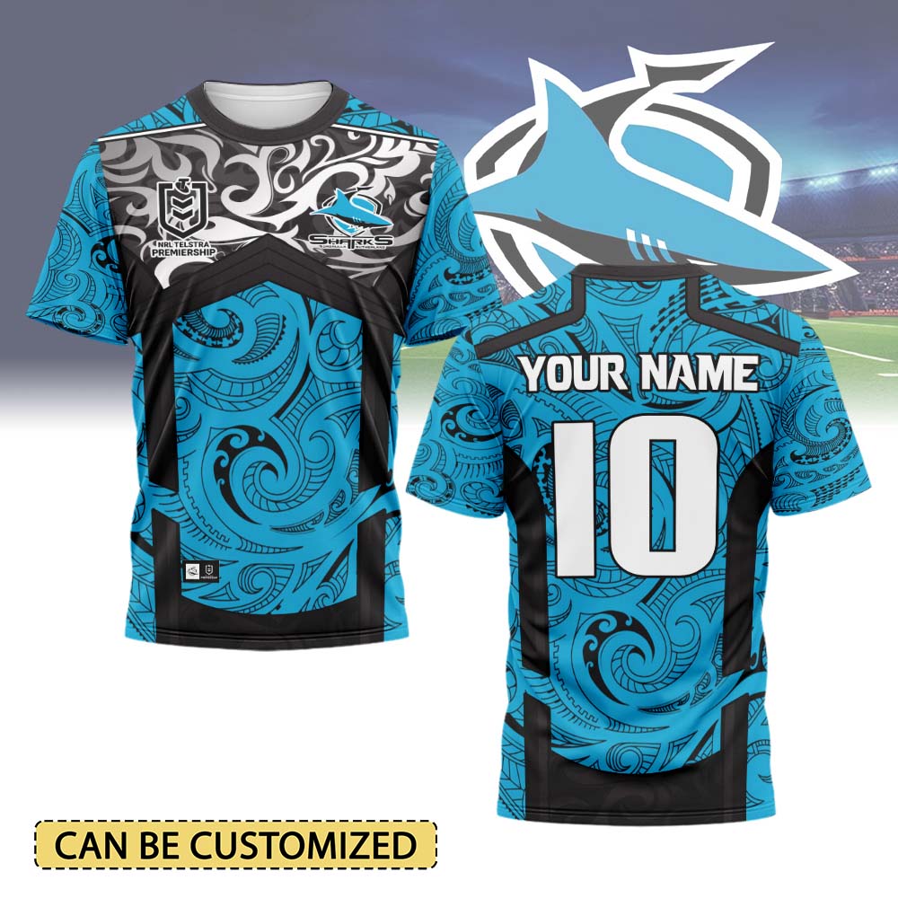Auspiritmerch Cronulla-Sutherland Sharks Personalized T Shirt Gift For Fans