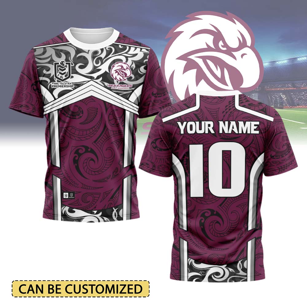 Auspiritmerch Manly Warringah Sea Eagles Personalized T Shirt Gift For Fans