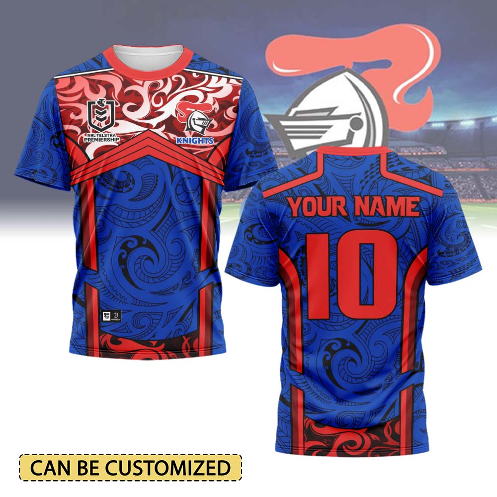 Auspiritmerch Newcastle Knights Personalized T Shirt Gift For Fans
