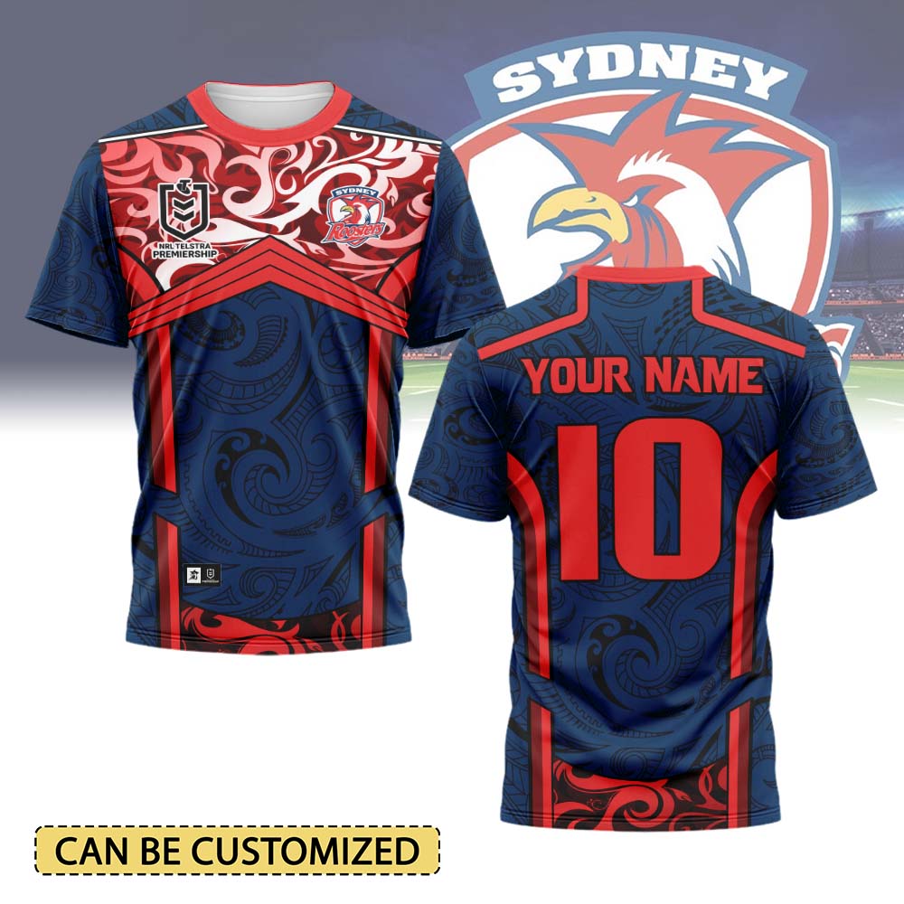 Auspiritmerch Sydney Roosters Personalized T Shirt Gift For Fans