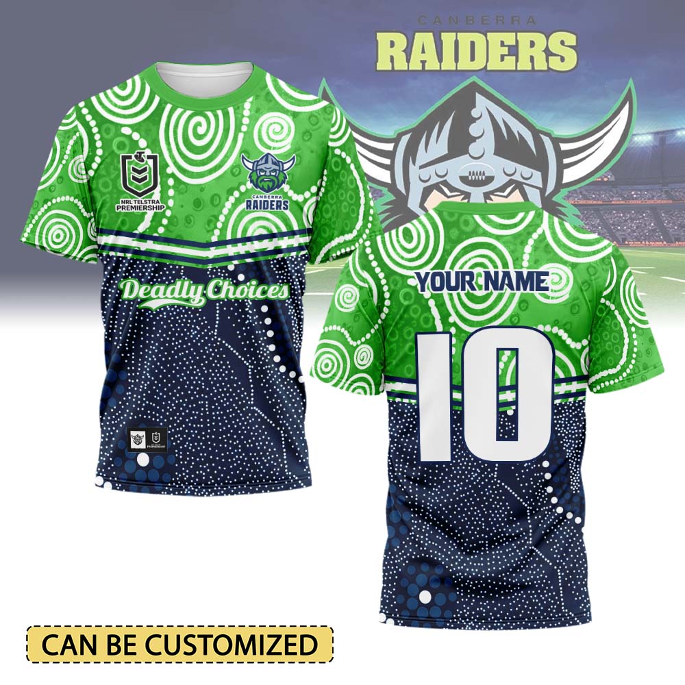 Auspiritmerch Canberra Raiders Personalized T Shirt Gift For Fans