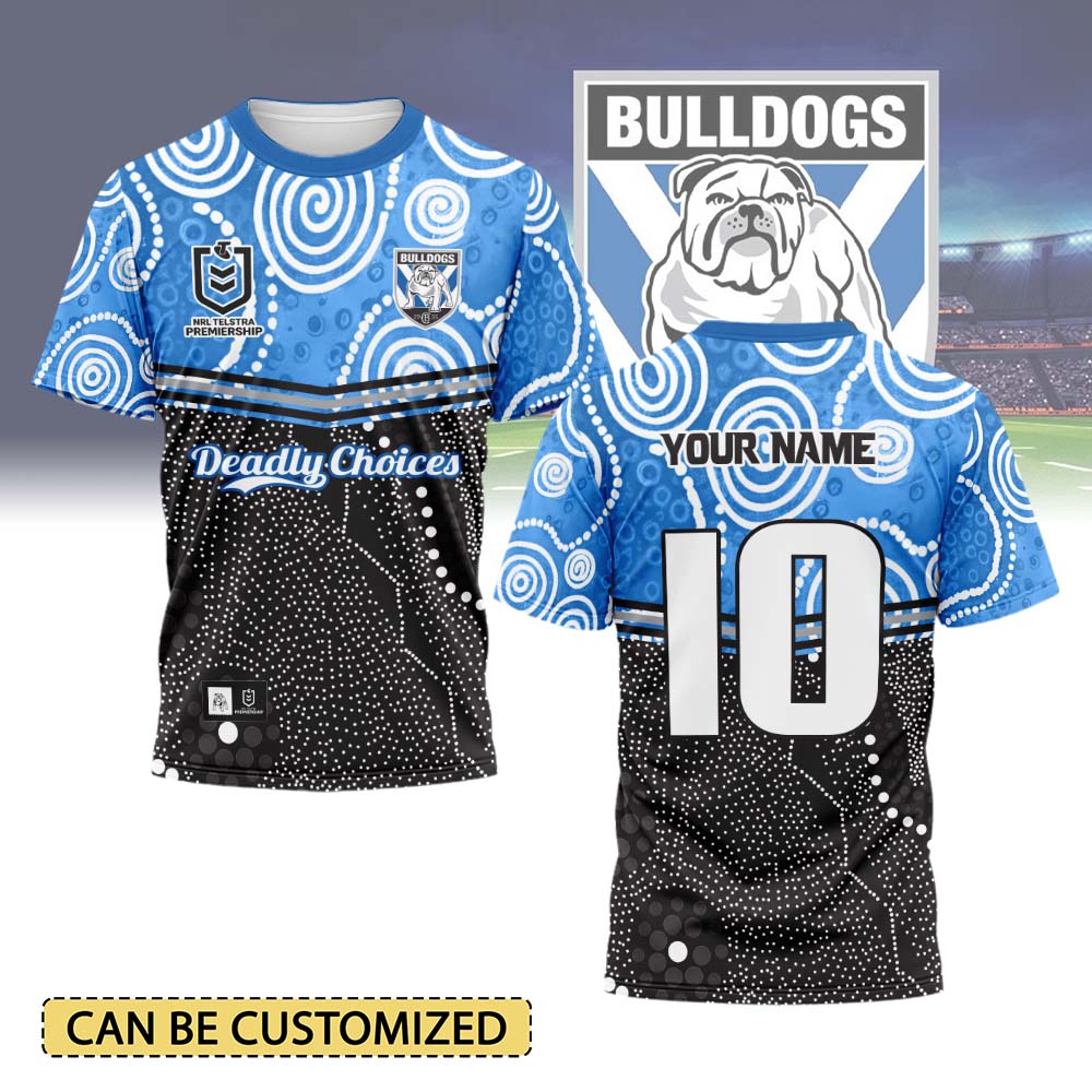 Auspiritmerch Canterbury-Bankstown Bulldogs Personalized T Shirt Gift For Fans