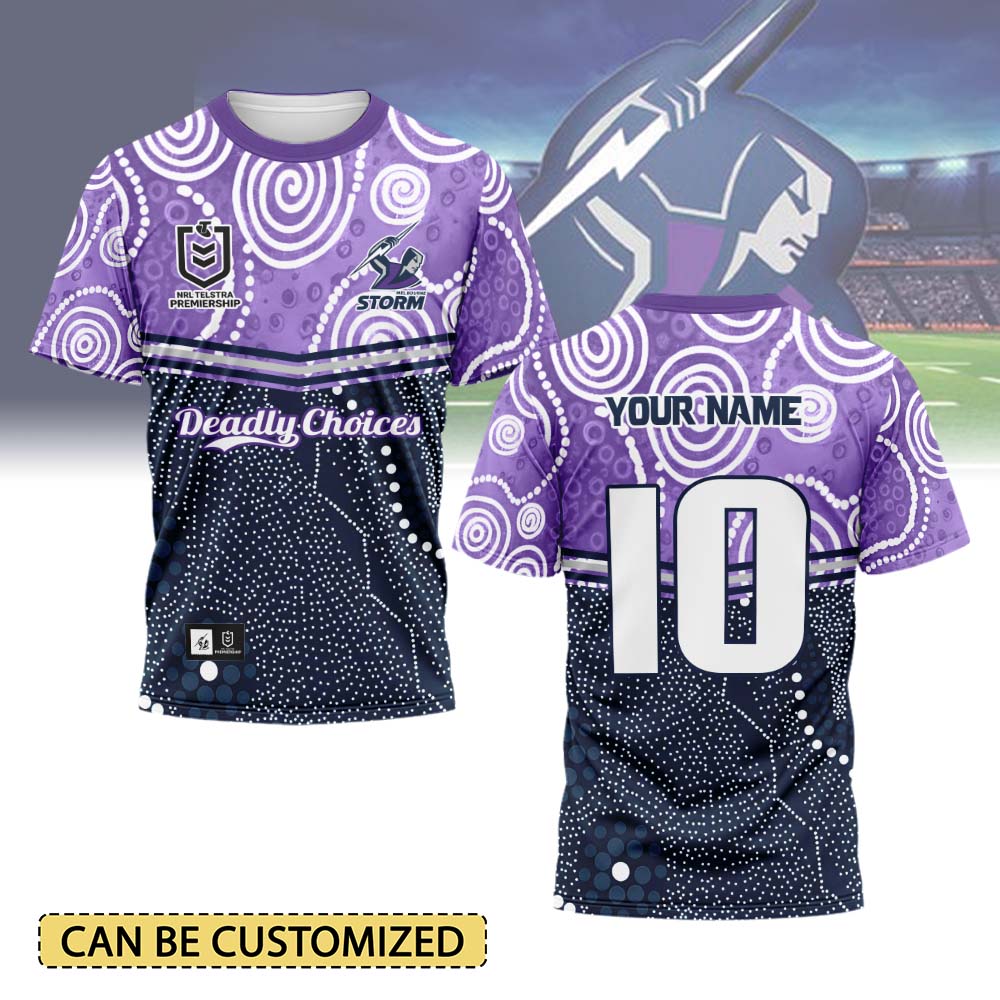Auspiritmerch Melbourne Storm Personalized T Shirt Gift For Fans