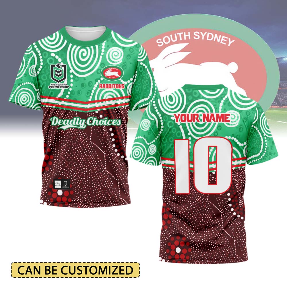 Auspiritmerch South Sydney Rabbitohs Personalized T Shirt Gift For Fans