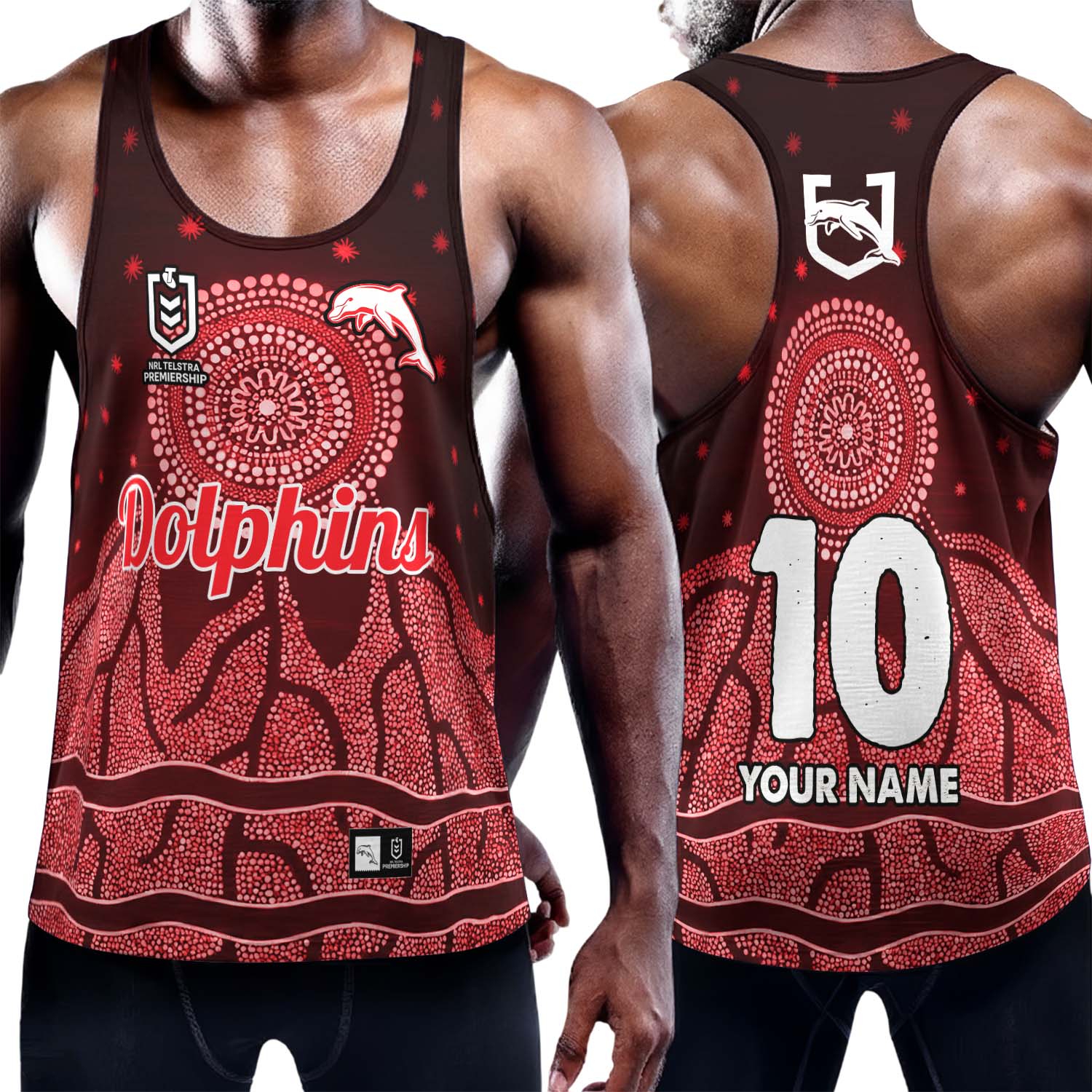 Auspiritmerch Dolphins Personalized Unisex Tank Top Gift For Fans