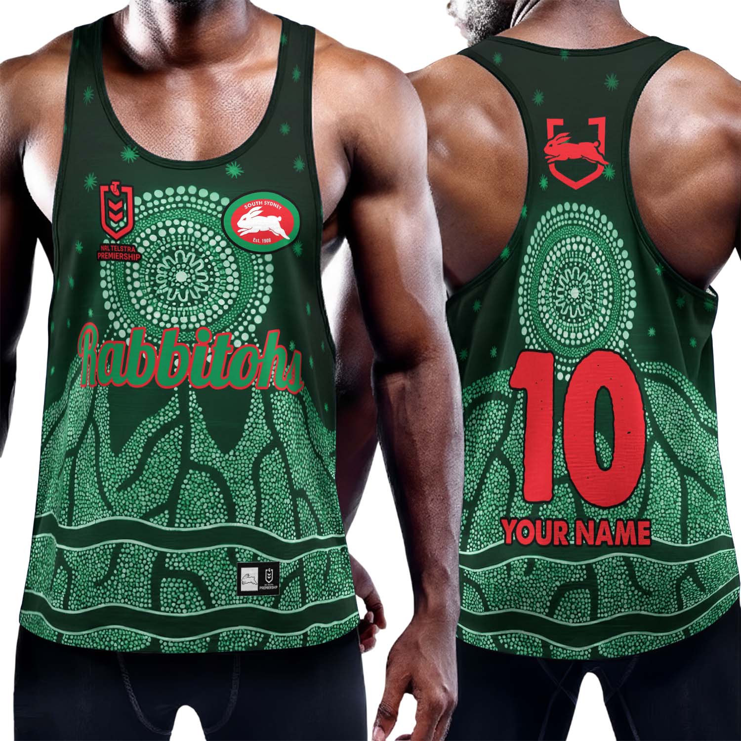 Auspiritmerch South Sydney Rabbitohs Personalized Unisex Tank Top Gift For Fans