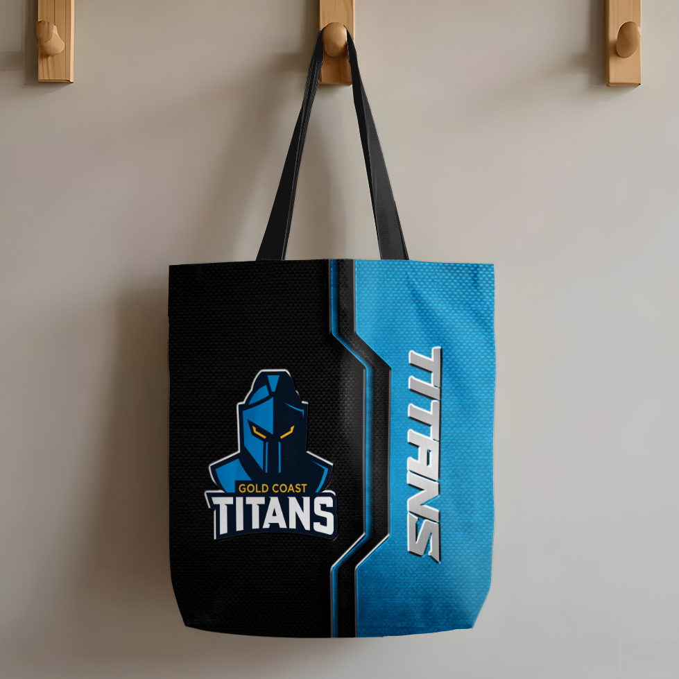 Auspiritmerch Gold Coast Titans Personalized Tote Bags Gift For Fans