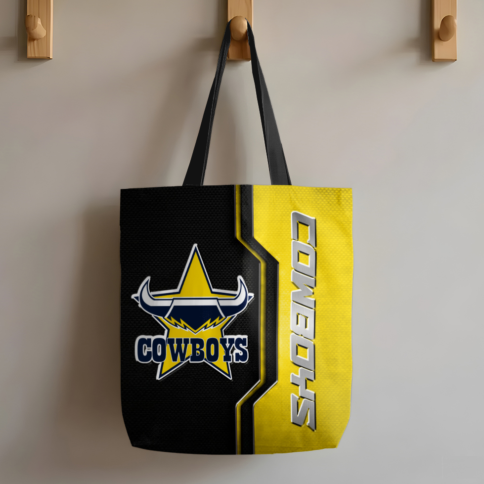 Auspiritmerch North Queensland Cowboys Personalized Tote Bags Gift For Fans