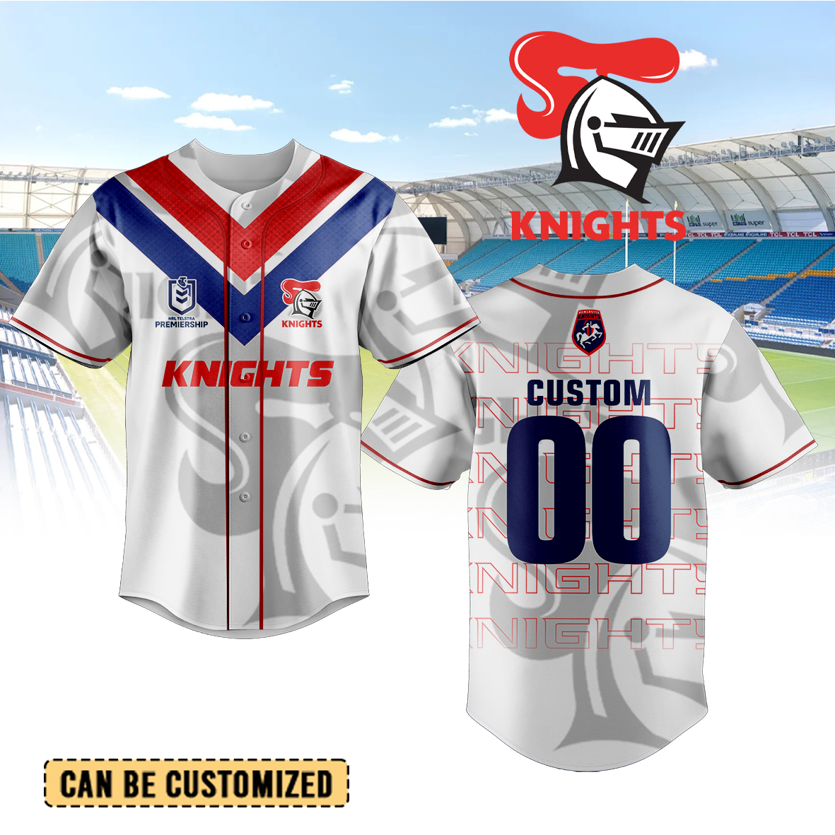 Auspiritmerch Newcastle Knights Personalized Baseball Jersey Gifts For Fans