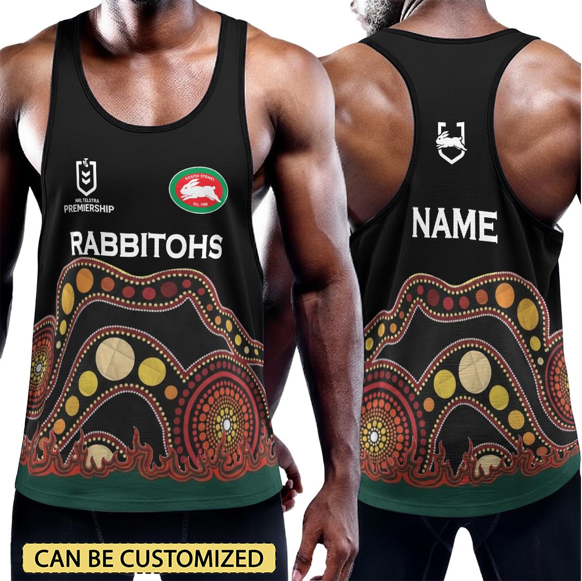 Auspiritmerch South Sydney Rabbitohs Personalized Unisex Tank Top Gift For Fans