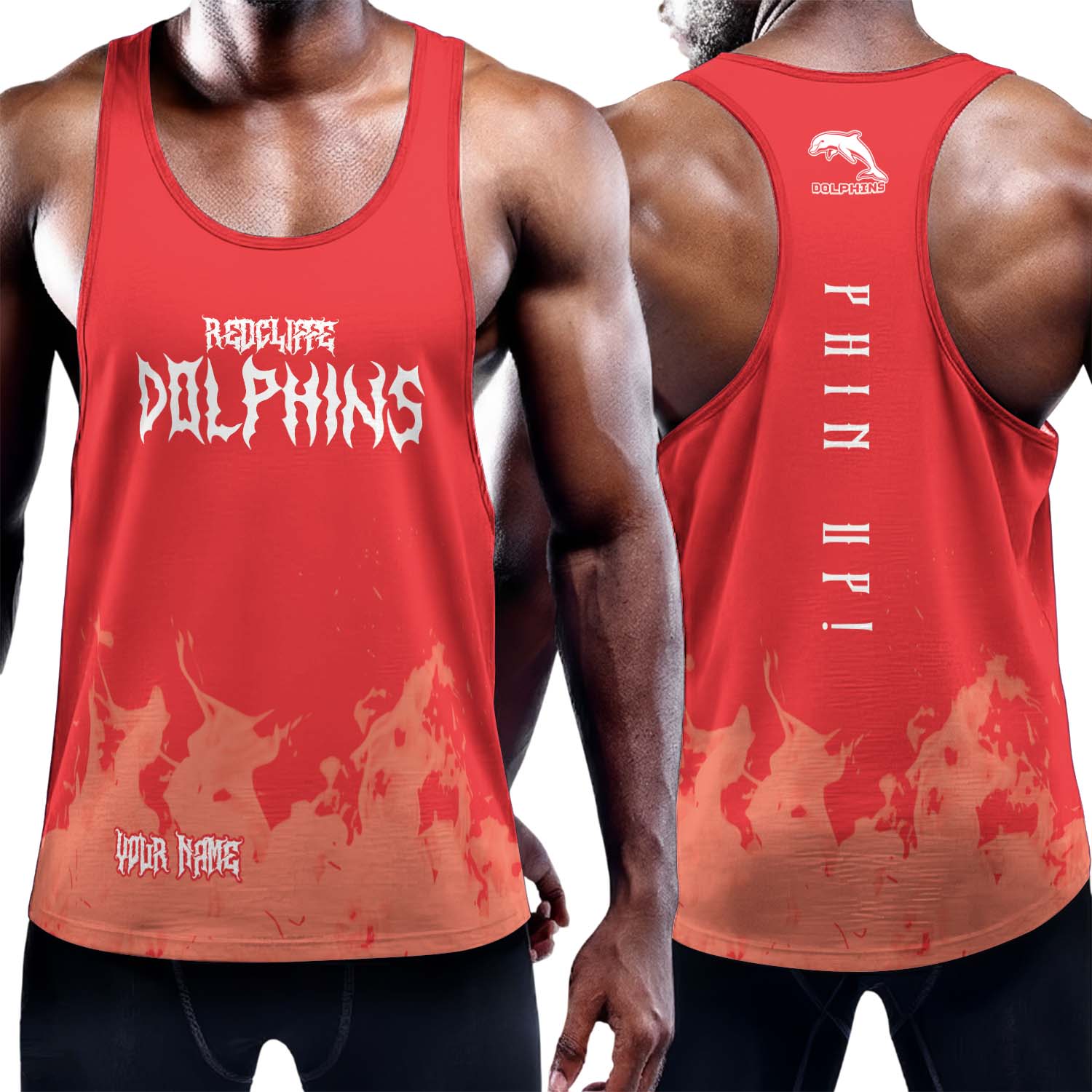 Auspiritmerch Dolphins Personalized Unisex Tank Top Gift For Fans