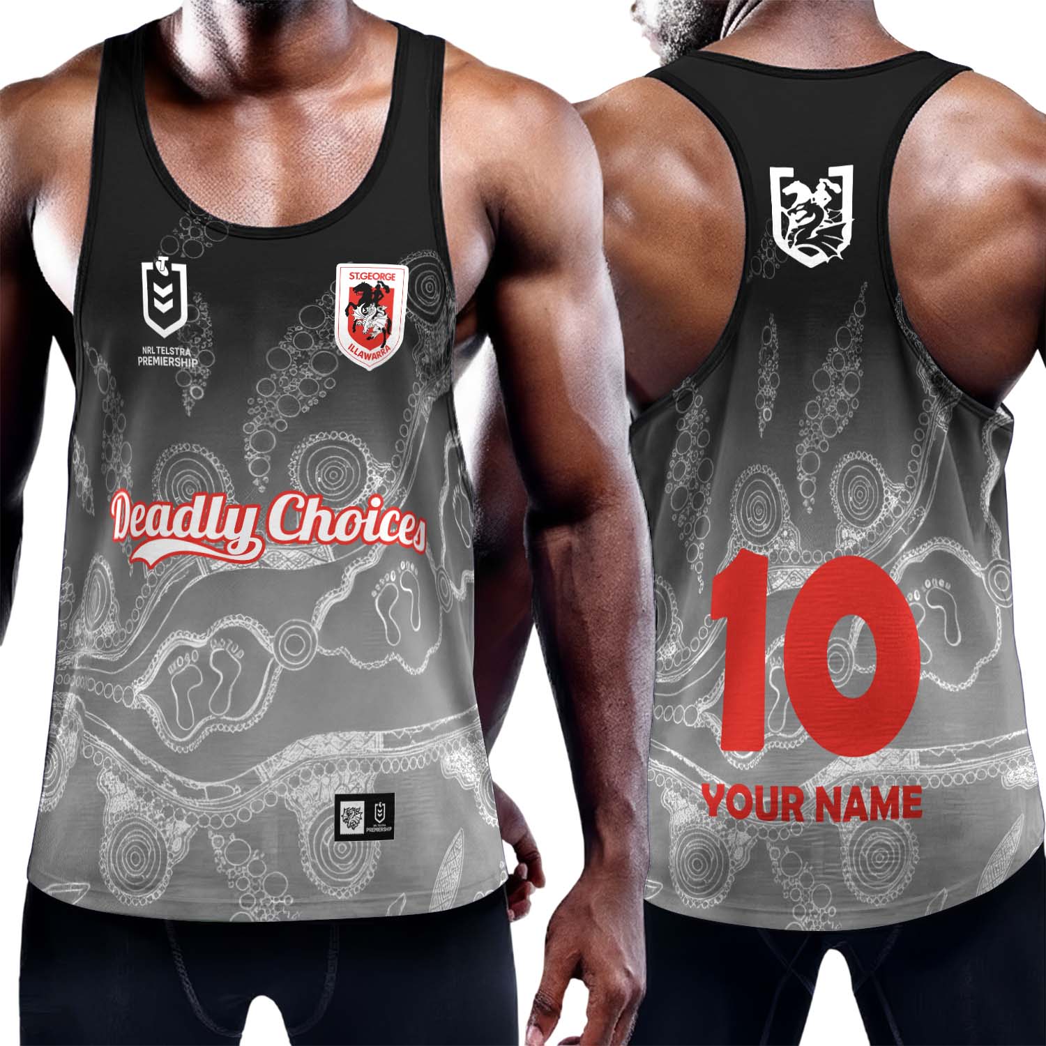 Auspiritmerch St. George Illawarra Dragons Personalized Unisex Tank Top Gift For Fans