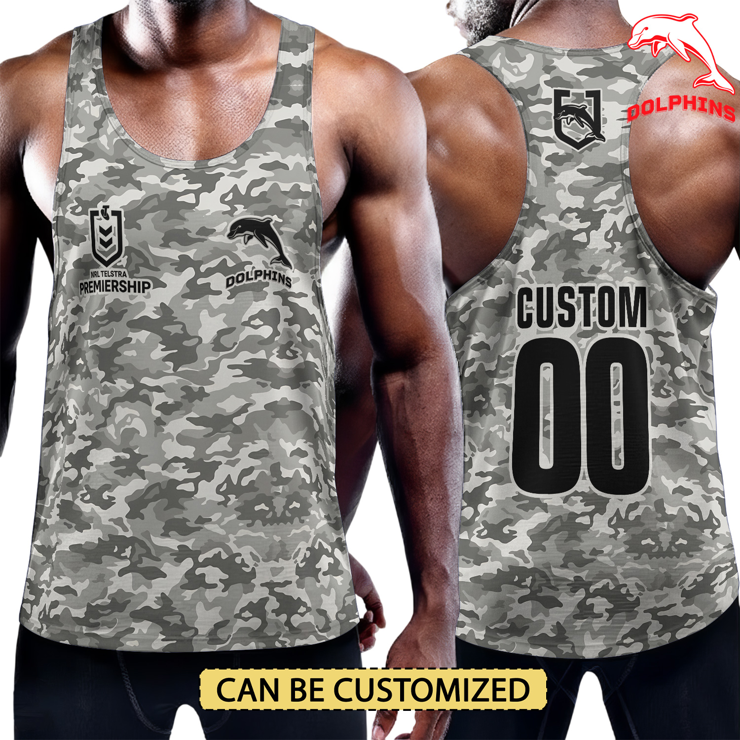 Auspiritmerch Dolphins Personalized Unisex Tank Top Gift For Fans