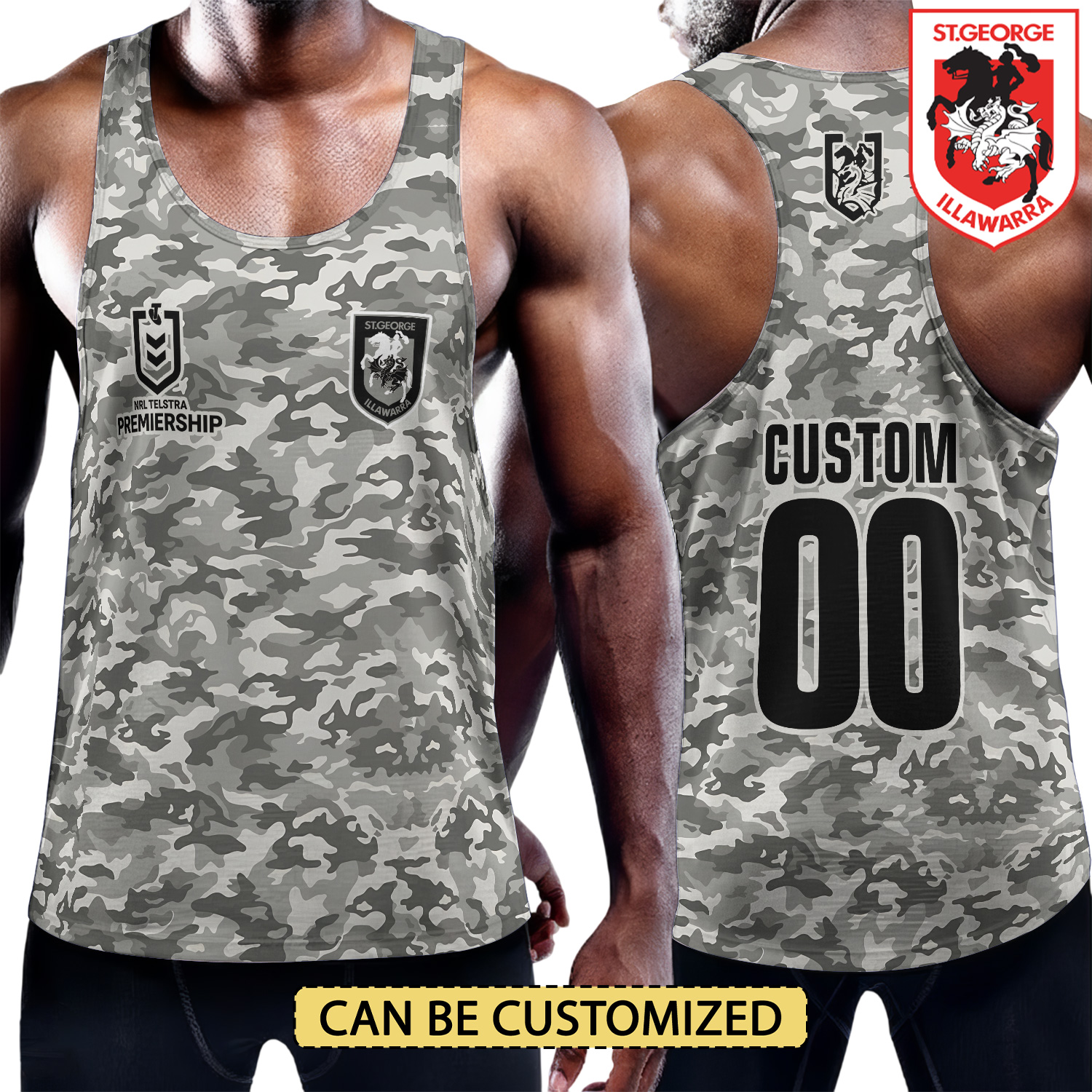 Auspiritmerch St. George Illawarra Dragons Personalized Unisex Tank Top Gift For Fans