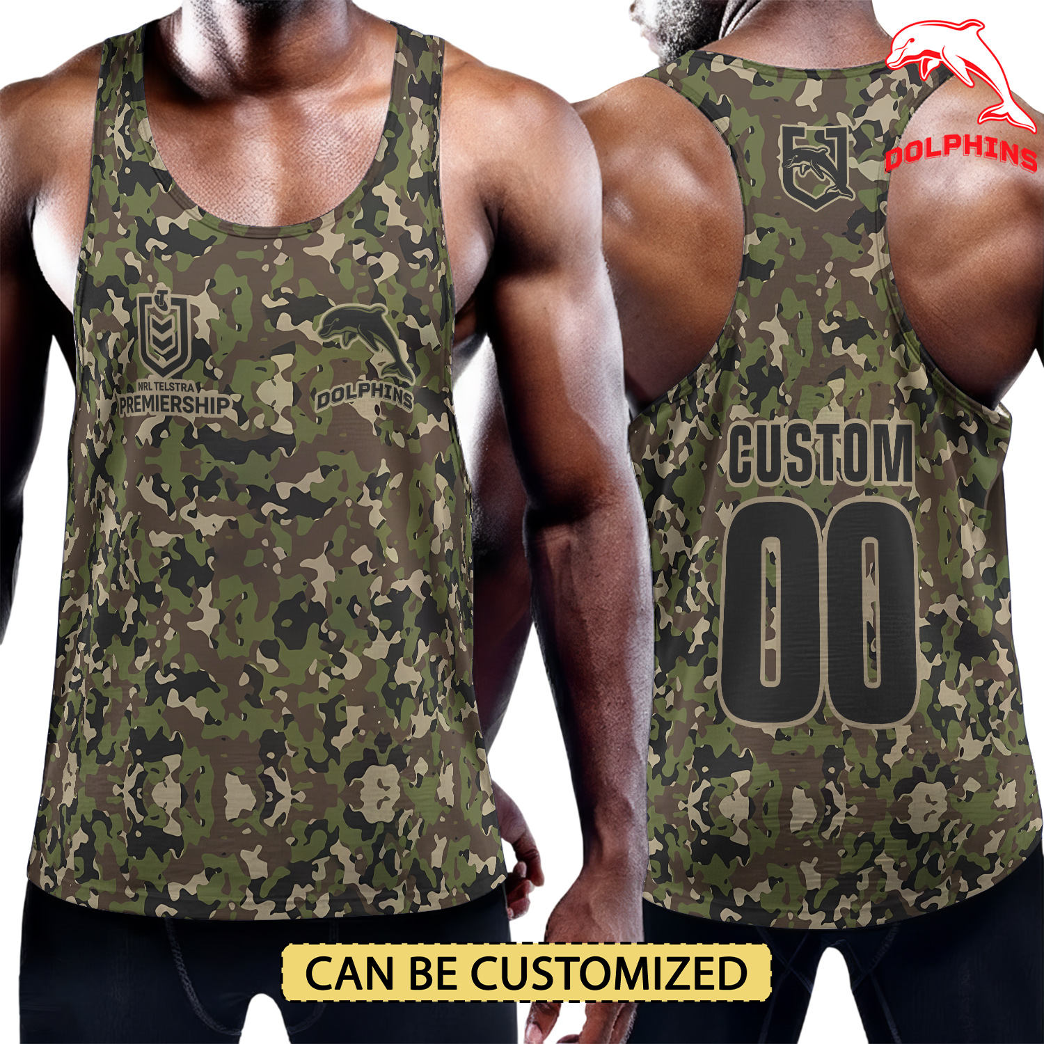 Auspiritmerch Dolphins Personalized Unisex Tank Top Gift For Fans