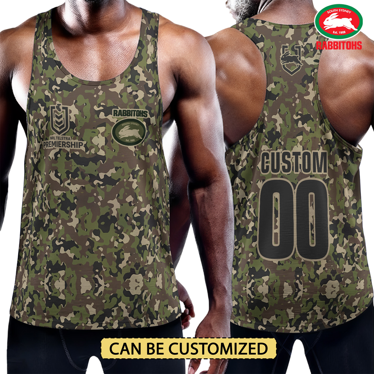 Auspiritmerch South Sydney Rabbitohs Personalized Unisex Tank Top Gift For Fans