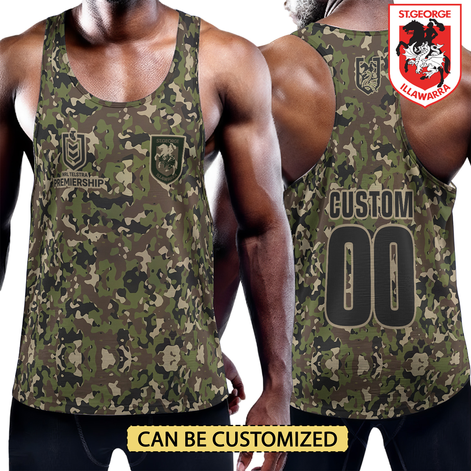 Auspiritmerch St. George Illawarra Dragons Personalized Unisex Tank Top Gift For Fans