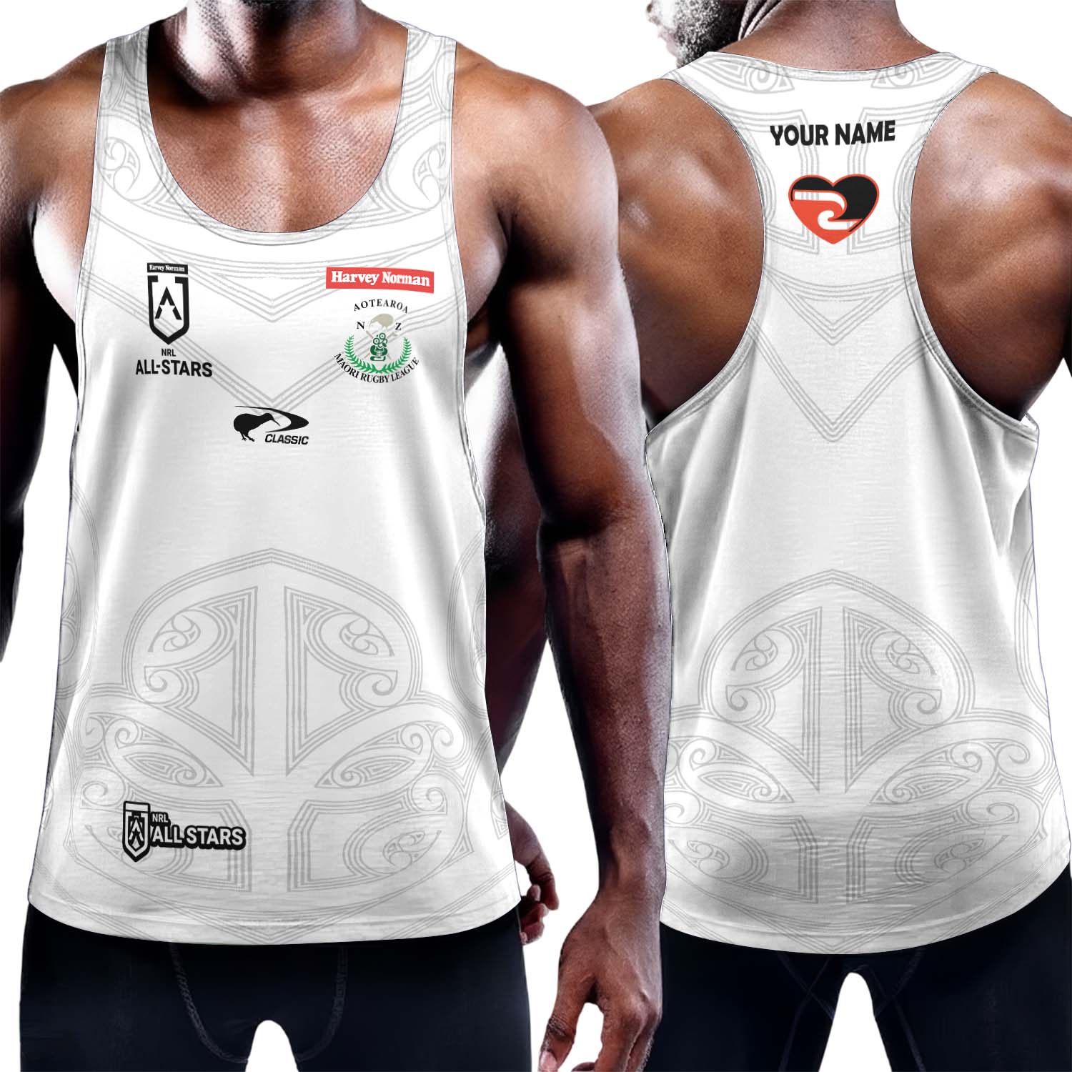 Auspiritmerch Maori All Stars Personalized Unisex Tank Top Gift For Fans - White