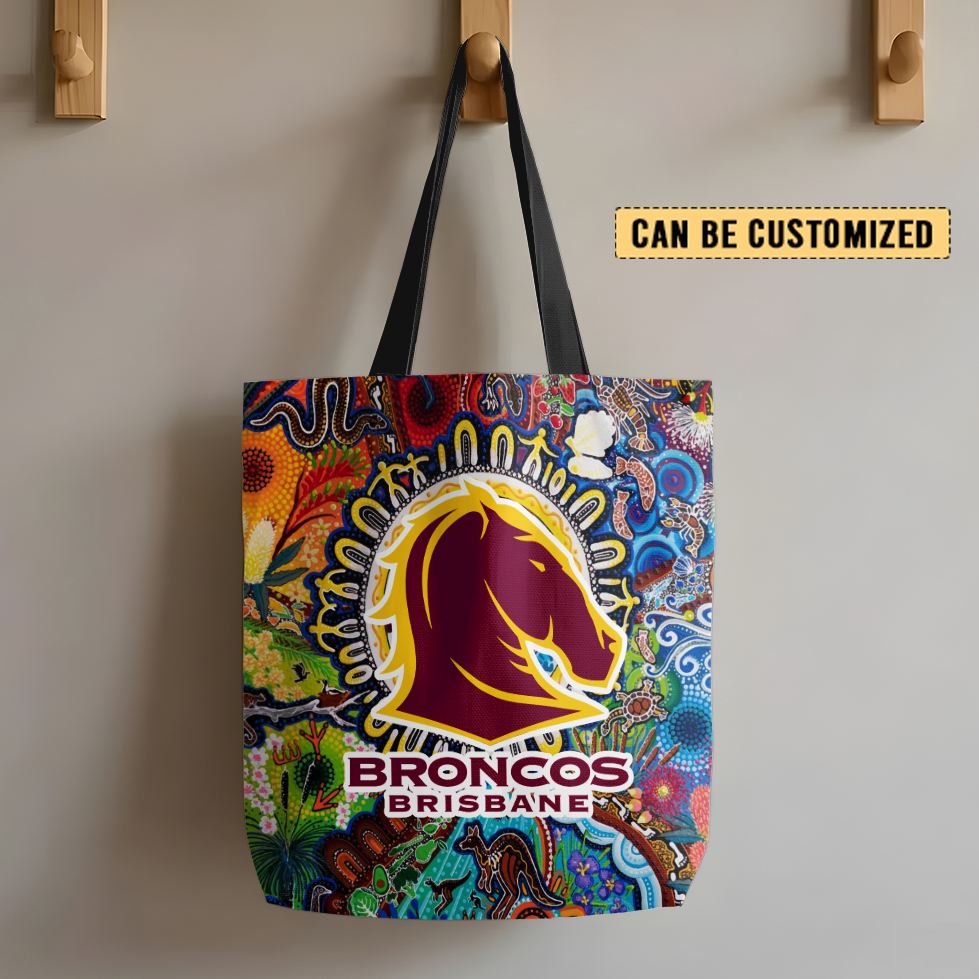 Auspiritmerch Brisbane Broncos Personalized Tote Bags Gift For Fans