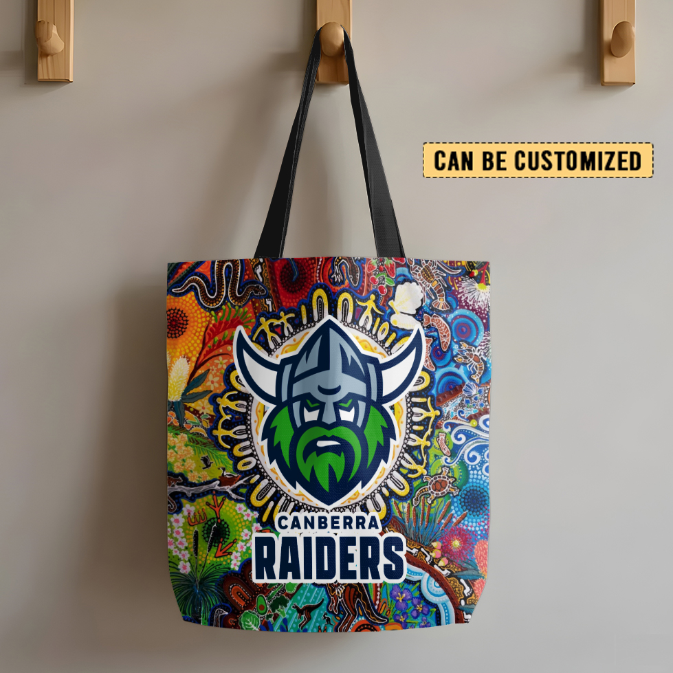 Auspiritmerch Canberra Raiders Personalized Tote Bags Gift For Fans