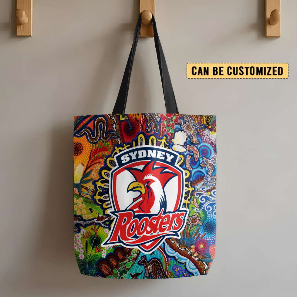 Auspiritmerch Sydney Roosters Personalized Tote Bags Gift For Fans