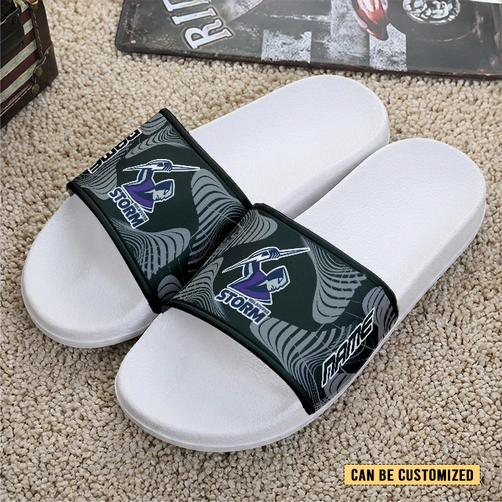 Auspiritmerch Melbourne Storm Personalized Sports Slippers Gift For Fans