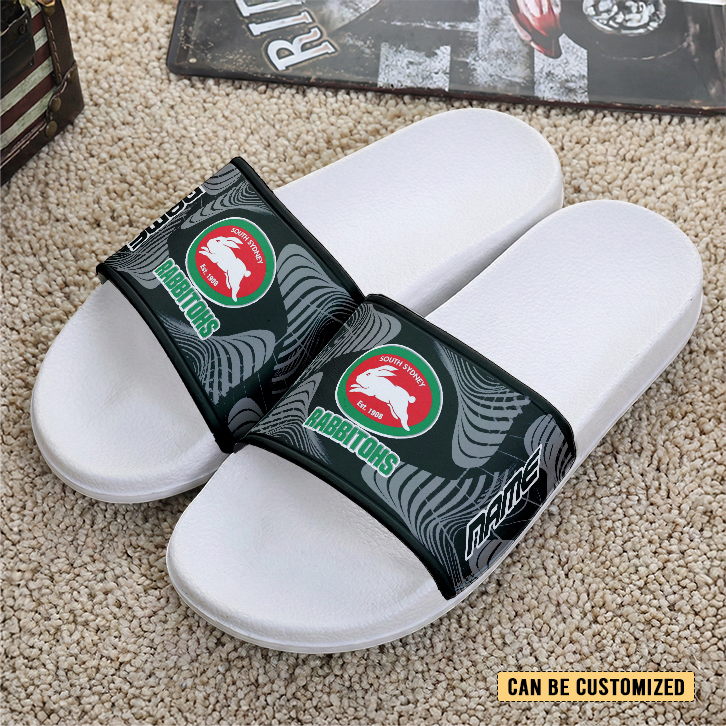 Auspiritmerch South Sydney Rabbitohs Personalized Sports Slippers Gift For Fans