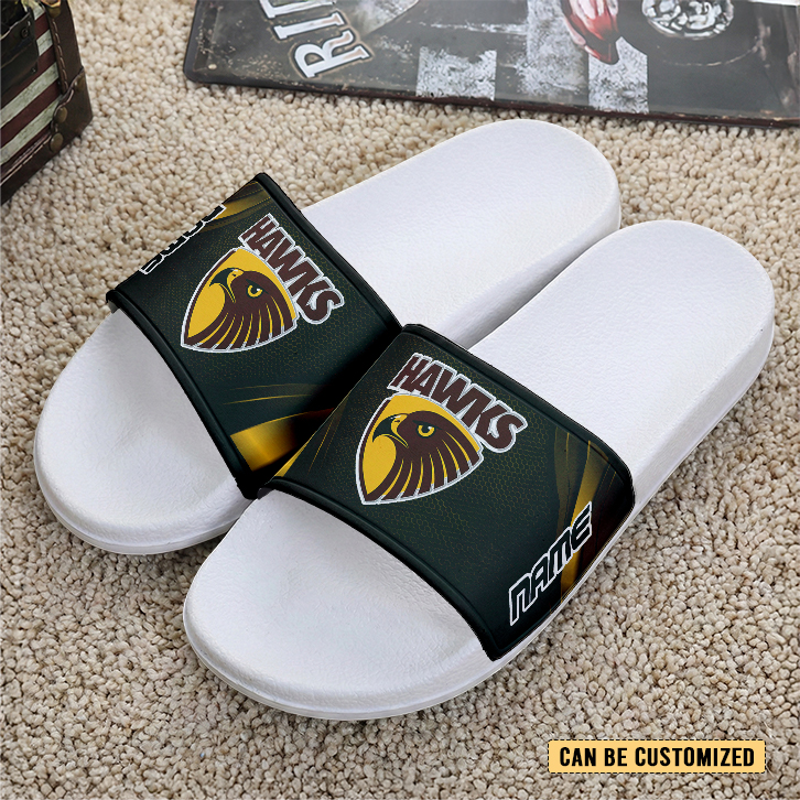 Auspiritmerch Hawthorn Hawks Personalized Sports Slippers Gift For Fans