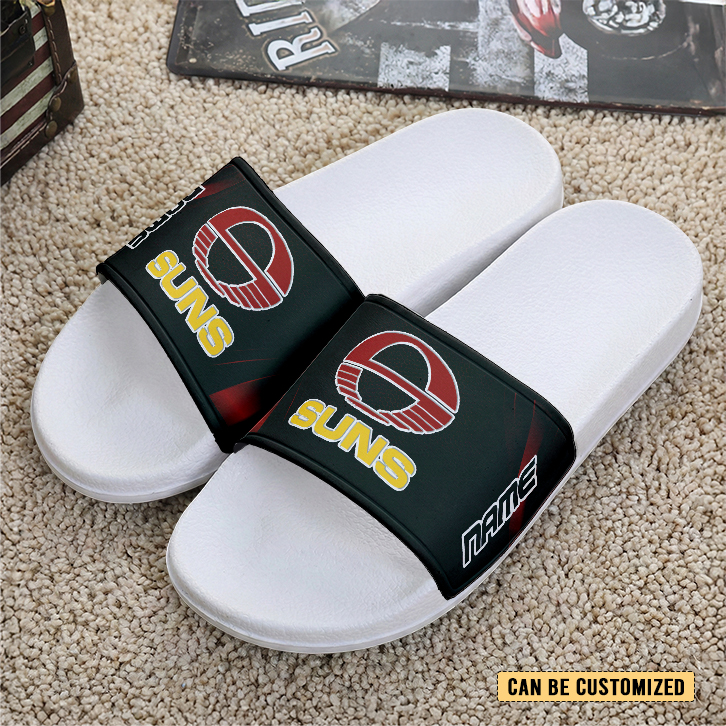 Auspiritmerch Gold Coast Suns Personalized Sports Slippers Gift For Fans